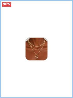 Layered 14K Gold Plated Necklace Set Cubic Zirconia Pendant Stack